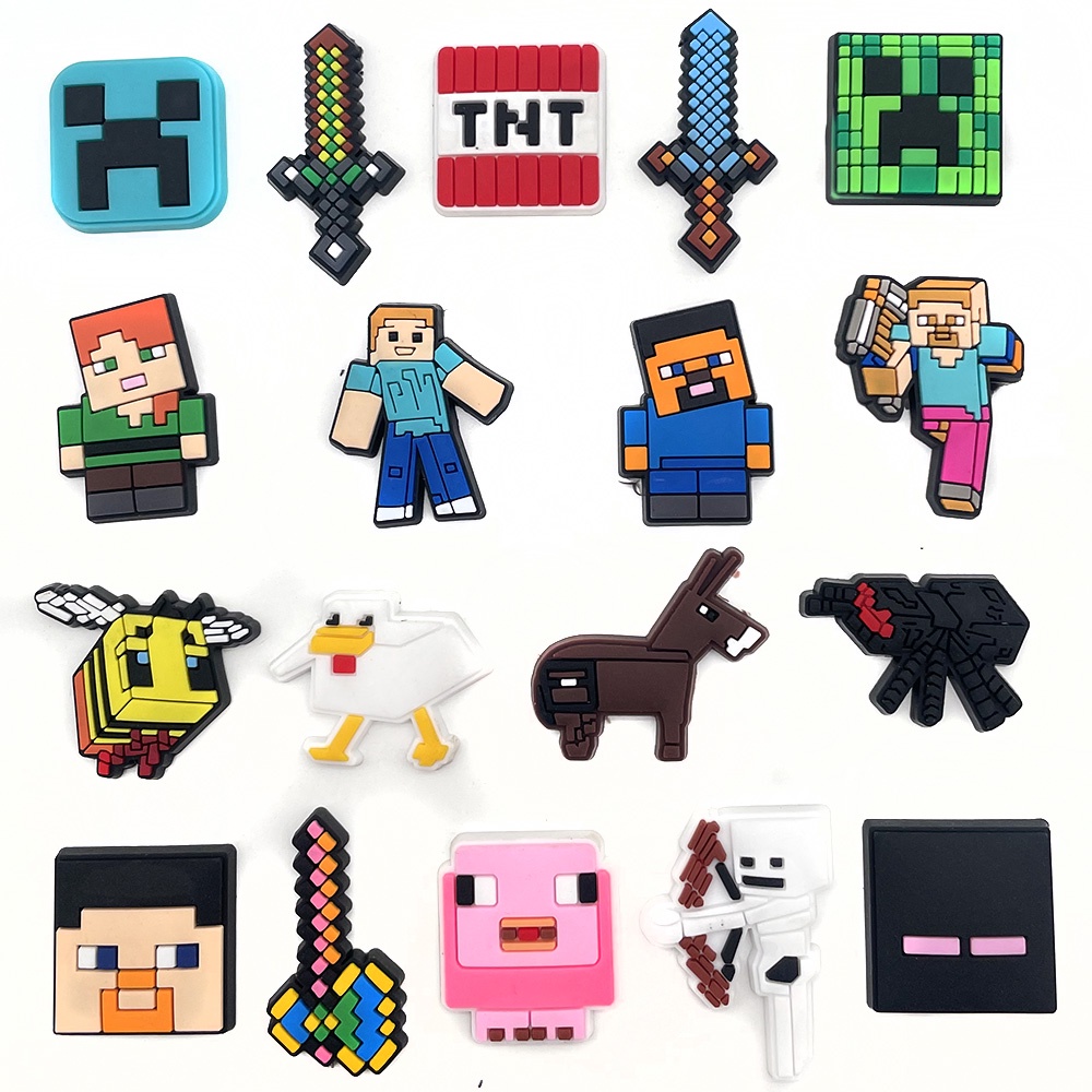 ภาพหน้าปกสินค้าการ์ตูน 1pcs Crocs Jibbitz Minecraft เกม ธีม shoe charms diy ถอดได้ decorate รองเท้าแตะ pvc accessories หัวเข็มขัด ของขวัญคริสต์มาสสำหรับเด็ก 1000 รุ่น สําหรับคุณเลือก จากร้าน ljlstore.th บน Shopee