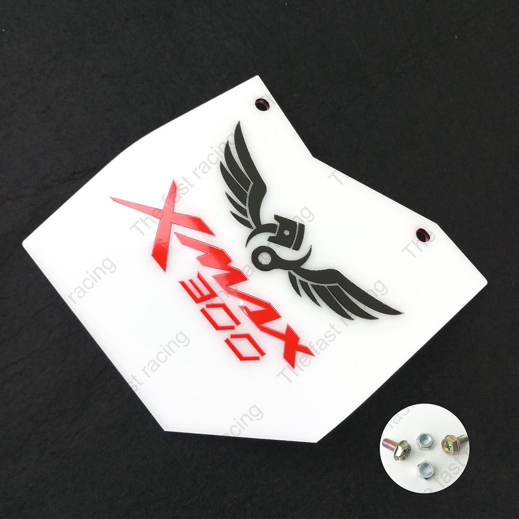 ราคาถูกสุดๆ-แผ่นบังไดร์-xmax300-อคิลิคสีขาวทึบลาย-piston-wing