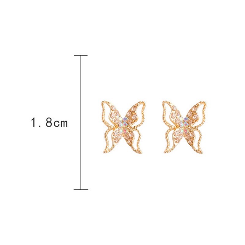 butterfly-earings-ต่างหูเงิน-silver925-ไม่แพ้-ชุบทอง-ประดับรูปคริสตัลรูปผีเสื้อ