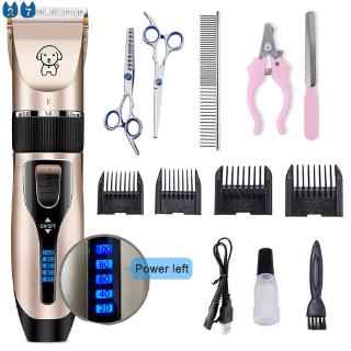 27 Pets Pet Cat Dog clippers professional Dogs grooming clipper groomer kit USB Rechargeable Low-noise Pets Hair Trimmer Display battery