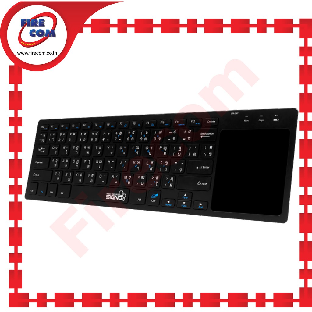 คีย์บอร์ดไร้สาย-keyboard-signo-kw-721-touchpad-2-4g-wireless-nano-reciever-pro-series-สามารถออกใบกำกับสินค้าได้