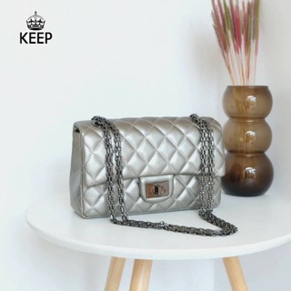 รุ่นขายดีสุด KEEP ‘ Layer chain bag ‘ กระเป๋าทรงสวย คอลเลคชั่นใหม่ผลิตจากหนัง Microfiber