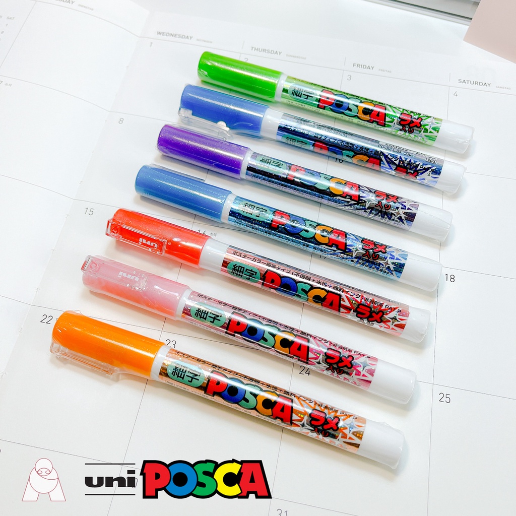 Uni Posca Glitter PC-3M (เวอร์ชั่นญี่ปุ่น) มีให้เลือก 7 สี | Shopee ...