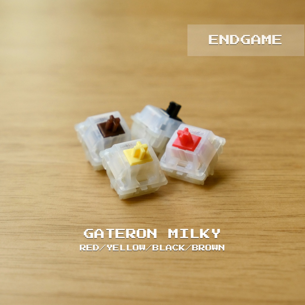 ภาพหน้าปกสินค้า5-Pin Gateron Milky Yellow/Black/Brown/Red Switch สำหรับ Mechanical Keyboard จากร้าน endgameagain บน Shopee