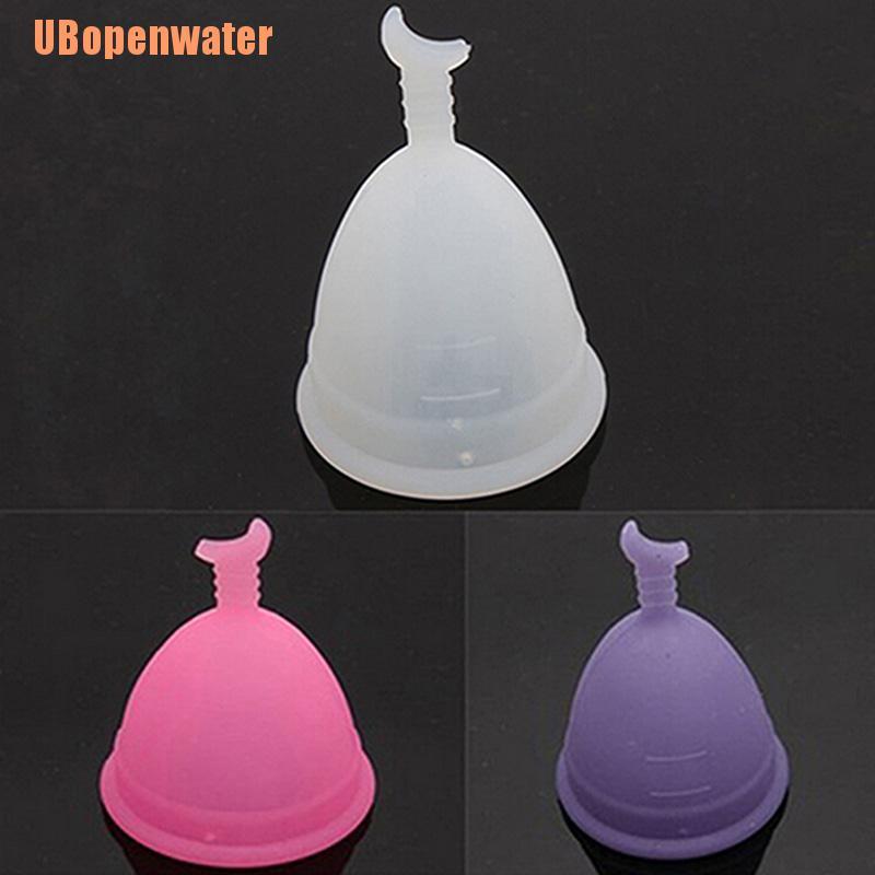 รูปภาพสินค้าแรกของWomens Reusable Silicone Soft Menstrual Period Cup Size Small or Large DWW
