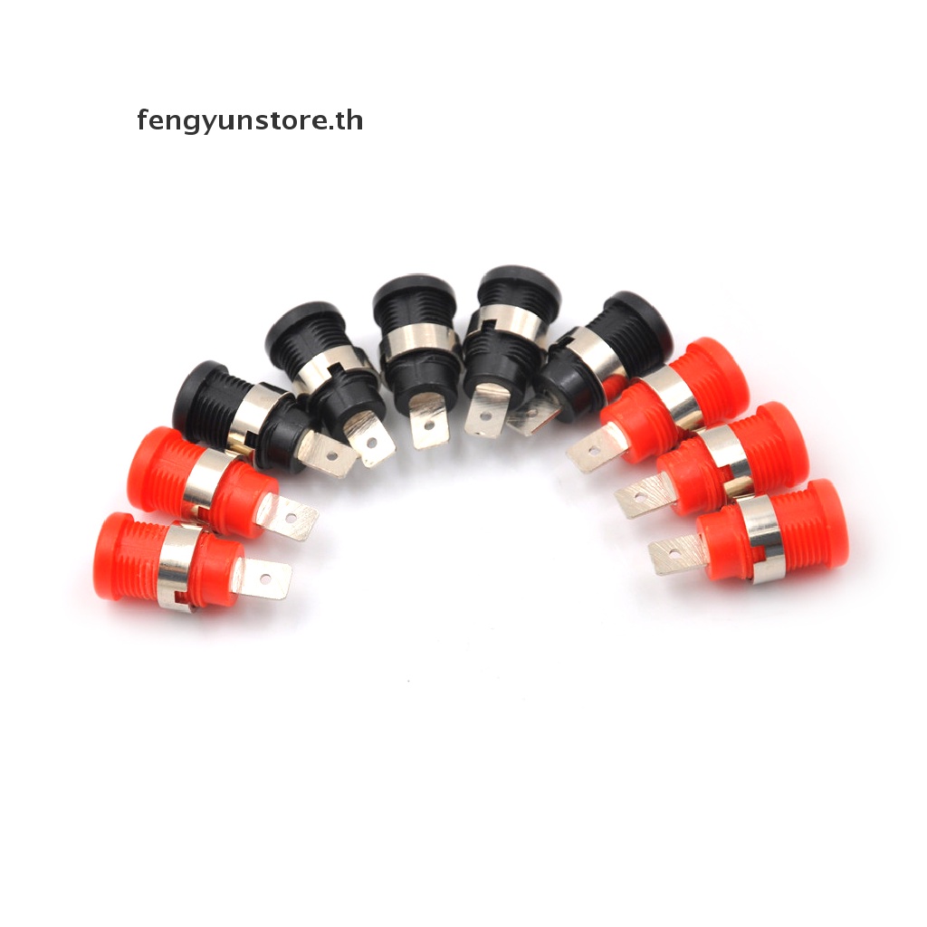 yunstore-แผงซ็อกเก็ตแจ็คตัวเมีย-4-มม-10-ชิ้น