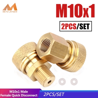 ปลั๊กตัวผู้ 8 มม. M10x1 1/8NPT 1/8BSPP พร้อมวาล์ว PCP สเตนเลส คัปเปลอร์ปั้มลม สําหรับรถยนต์ จักรยาน รถจักรยานยนต์