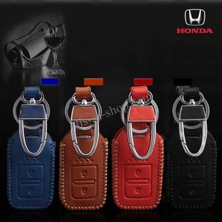 ซองหนังแท้ ใส่กุญแจรีโมทรถยนต์ หนัง Hi-end HONDA HR-V,CR-V,BR-V,JAZZ Smart Key