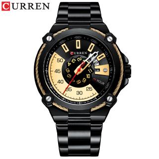 Brand Men Stainless Steel Business Watches CURREN Quartz Military Watch Fashion Causal Male Clock Auto Date Homem