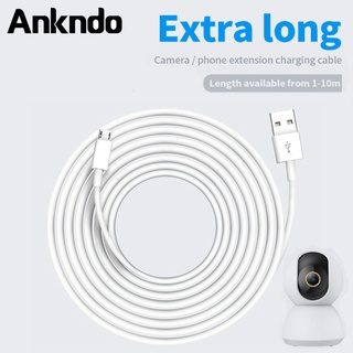 Ankndo 1 M/5 M/10 M สายชาร์จ Micro USB กล้องสายชาร์จโทรศัพท์มือถือสายชาร์จ, สำหรับโทรศัพท์ Android/360 Xiaobai ใจกว้างกล้องสมาร์ท