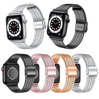 สายนาฬิกาข้อมือสเตนเลส สําหรับ Apple Watch Series 8 7 6 SE 5 4 3 2 1 iWatch 38 40 41 42 44 45 มม.