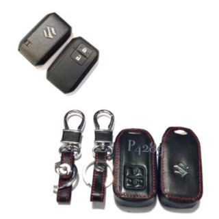 สินค้า ซองหนังหุ้มกุญแจรถยนต์ SUZUKI AII-NEW-SWIFT (Smart Key)