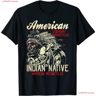 แฟชั่นที่กำหนดเอง แฟชั่นสบายๆ เสื้อ Retro Vintage American Motorcycle Indian For Old Biker Gifts T-Shirt Cotton เสื้อยืด