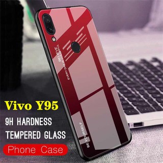 [ส่งจากไทย] Case VIVO Y95 เคสกระจกสองสี เคสกันกระแทก ขอบนิ่ม เคสกระจกไล่สี สินค้าใหม่