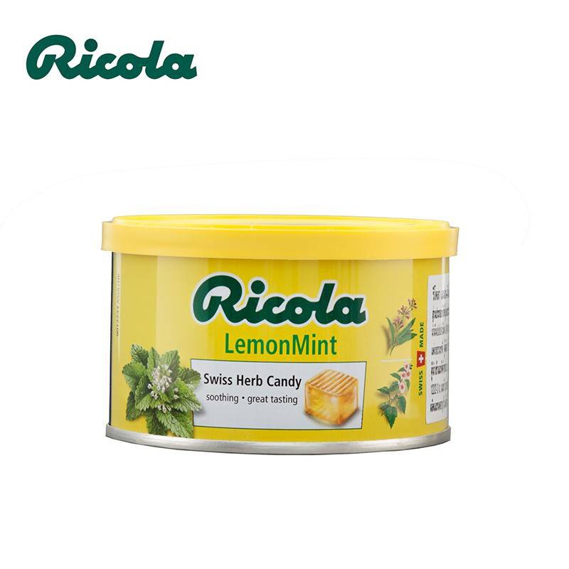 ricola-lemon-mint-candy-ริโคลา-ลูกอมสมุนไพร-เลมอน-มินต์-100-กรัม