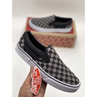 Vans silp on ตารางดำเทาพร้อมกล่อง