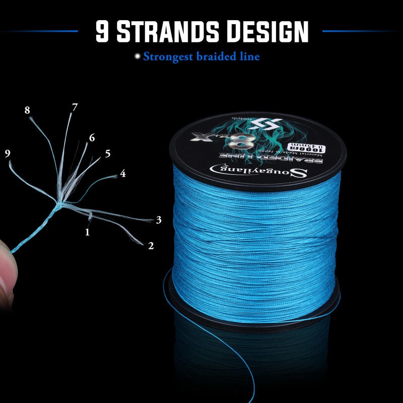 ภาพหน้าปกสินค้าSougayilang 300M 500M 1000M 9 Strands สายตกปลาถัก Multifilament สายตกปลาที่ทนทานสายตกปลา PE ที่แข็งแกร่ง จากร้าน sougayilang.official.shop.th บน Shopee