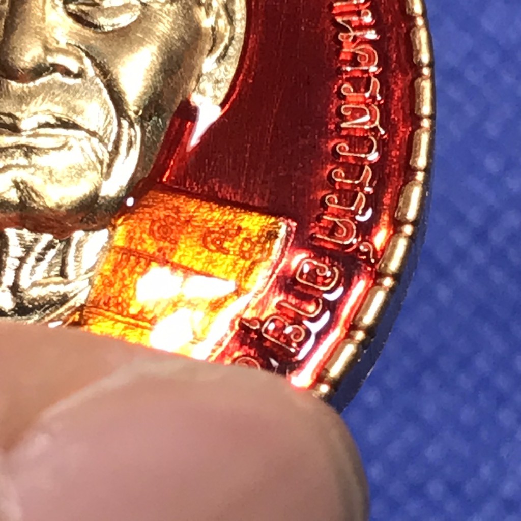เหรียญหลวงพ่อพัฒน์-วัดห้วยด้วน-นครสวรรค์-หน้ายักษ์2-เหรียญหน้ายักษ์100ปี-เนื้อสัตตะ-ลงยาพื้นแดง-จีวรส้ม-ราคาถูก
