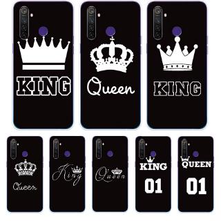 เคสโทรศัพท์ซิลิโคนแบบนุ่ม realme c 1 c 2 3 pro 5 s 5 pro tpu สําหรับ king queen