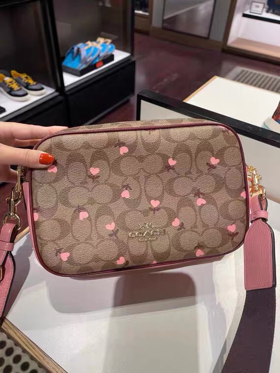 outlet-ส่วนลด-coach-c2835-c3239-กระเป๋าสะพายข้างหนังแท้พิมพ์ลายผู้หญิงสะพายข้างกระเป๋ากล้อง