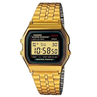 CASIO นาฬิกาข้อมือ สีทอง ระบบ Digitalใส่ได้ทั้งผู้ชาย-ผู้หญิง A159WGEA-1DF(Gold)