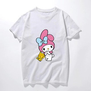 HH 👕เสื้อยืดลาย My Melody เสื้อยืดผ้าฝ้าย