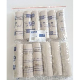 ผ้าพันเคล็ด​(Elastic bandage) จำนวน 1 โหล/แพ็ค ความยาว 5 หลา มี​ 4 ขนาด ได้แก่ 2 นิ้ว , 3 นิ้ว , 4 นิ้ว , 6 นิ้ว