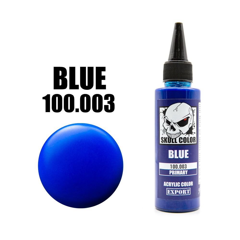 skull-color-003-สีน้ำเงิน-blue-สีสูตร-acrylic-ผสมสำเร็จสำหรับแอร์บรัช-สี-primary-สีหลัก-ขนาด-60ml