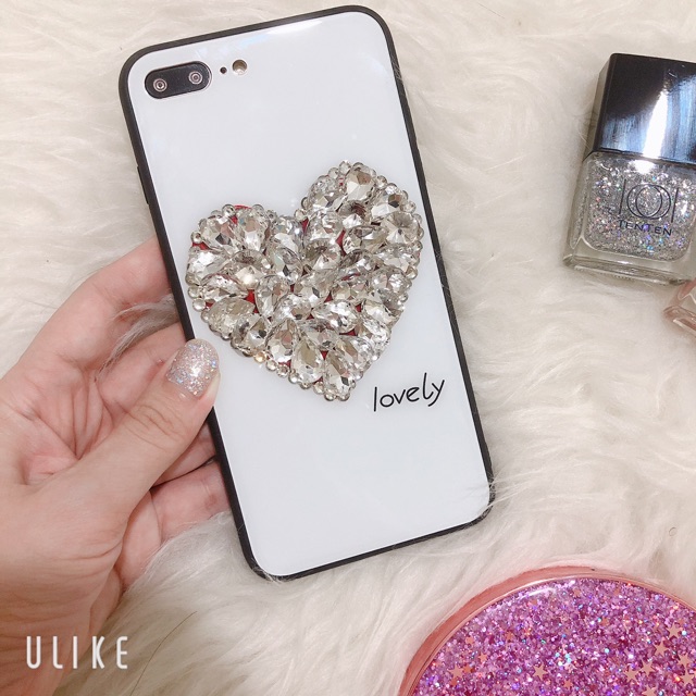 เคสเพชร-lovely-เคสกระจก-ขอบนิ่ม-เคสไอโฟน6splus-เคสไอโฟน6plus-เคสไอโฟน6-เคสไอโฟน6s