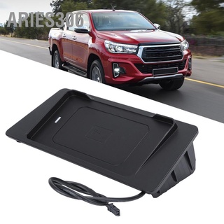 Aries306 15W Wireless Charging Pad Center Console Phone Charger Tray Fit for Toyota Hilux 2014&amp;#8209;2020