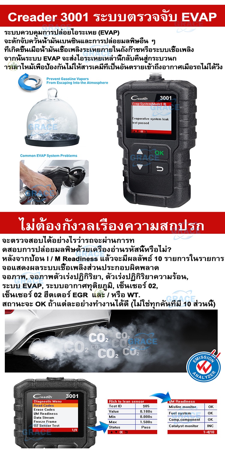 ลองดูภาพสินค้า Luanch CR3001 obd2 scannerอ่าน ลบ โค๊ด เครื่องสแกนรถยนต์ เครื่องลบโค้ด เครื่องแสกนรถยนต์ กล่อง ลบโค้ดรถยนต์ ตัวลบโค้ด