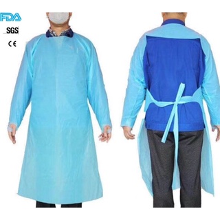 ชุด​​cpe✅ถูกที่สุด💢ชุดคลุม​ป้องกัน​เชื้อโรค 52-56แกรมพร้อมส่ง🇹🇭 CPE isolation gown