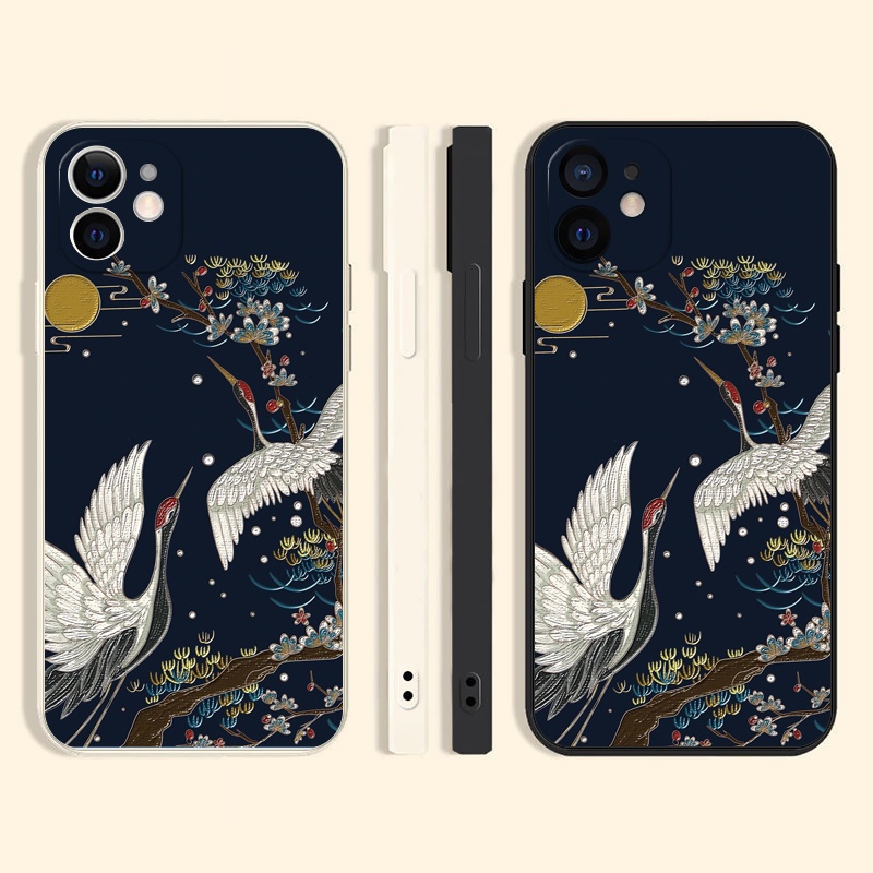 gruidae-เคสไอโฟน-11promax-se2020-8พลัส-เคส-iphone-7-8-14-7plus-8plus-xr-xs-x-max-13-12-11-pro-max-phone-case-นิ่ม