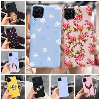 เคสโทรศัพท์มือถือแบบนิ่ม TPU กันกระแทก ลายดอกไม้ สําหรับ Samsung Galaxy A12 M12 SM-M127F A125F F12 A12