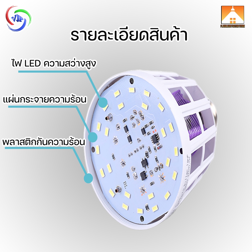 ffs-vjp-หลอดไฟดักยุง-led-18w-หลอดไฟความสว่างสูง-ไฟดักยุง-ไฟล่อยุง-หลอดไฟล่อยุง-หลอดไฟฆ่ายุง-หลอดไฟฆ่าแมลง-ไฟล่อแมลง