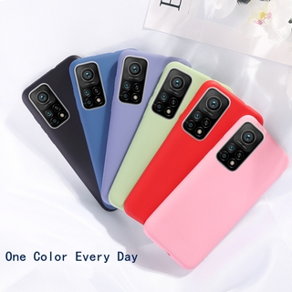 Can Be Washed Casing Xiaomi10T 10T Pro 5G เคส Matte Soft Cover Liquid Silicone Solid Color Phone Case เคสโทรศัพท์