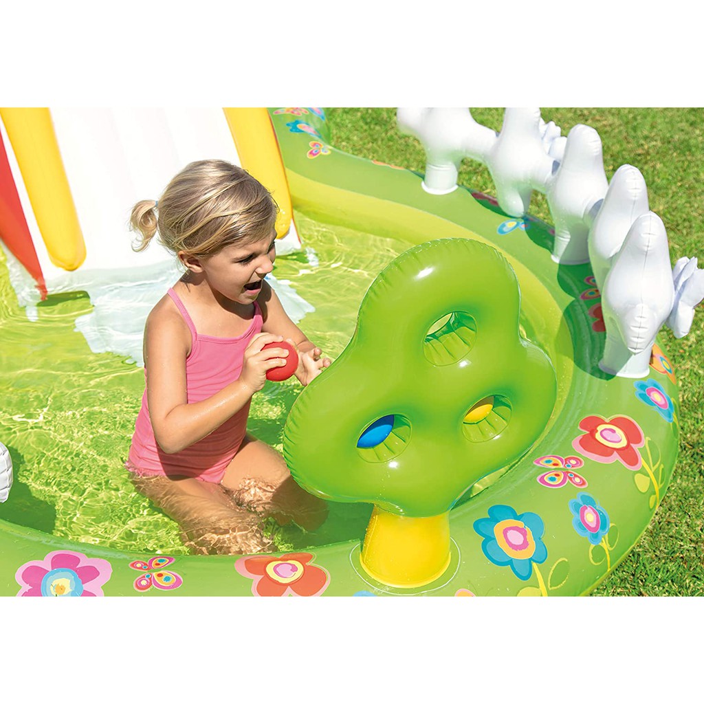 intex-ชุดสระน้ำเด็ก-สวนดอกไม้-พร้อมสไลเดอร์-inflatable-intex-fancy-garden-baby-pool-with-slider