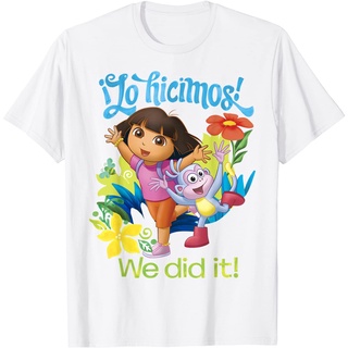 เสื้อยืดผ้าฝ้ายพิมพ์ลาย ไอเทมเด็ด!!เสื้อยืด พิมพ์ลาย Dora the Explorer Lo Hicimos We Did It แฟชั่นสําหรับครอบครัว และผู้
