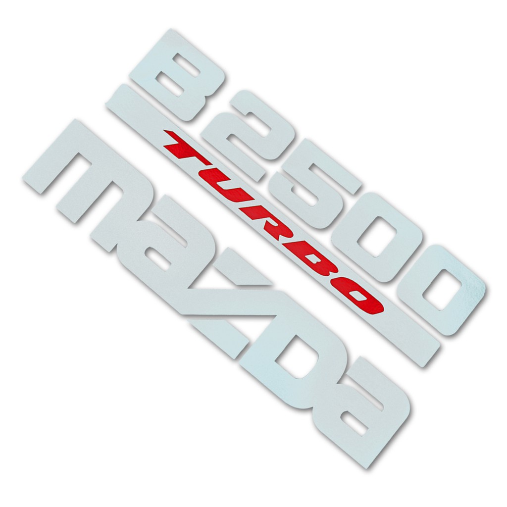 สติ๊กเกอร์-sticker-b2500-turbo-mazda-สี-silver-red-b2500-fighter-mazda-2-4-ประตู-ปี1998-2006