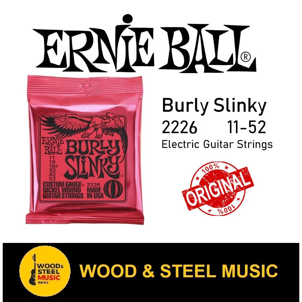 Ernie Ball 11-52 Burly Slinky 2226 สายกีตาร์ไฟฟ้านิกเกิล | Shopee Thailand