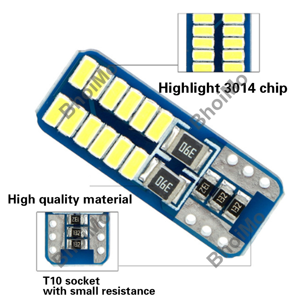 ภาพสินค้าBhoiMo คุณภาพสูง t10 led โดมไฟภายในรถ Festoon 31 มม. ba9s led t4w w5w C10W C5W 28 มม. 3014 36 มม. 39 มม. 41 มม. ไฟแสดงสถานะอ่านประตูแผ่นป้ายทะเบียนด้านหลังหาง trunk park light มอเตอร์รถจักรยานยนต์หลอดไฟสัญญาณ DC12V จากร้าน bhoimo.th บน Shopee ภาพที่ 5