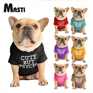 สินค้า MASTI  เสื้อยืดคอกลมขนาดเล็กสไตล์ฝรั่งเศสสําหรับสัตว์เลี้ยงสุนัข Bulldog LI0332