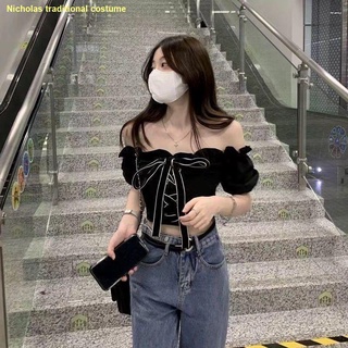 🍒เตรียมจัดส่ง🍒เสื้อเชิ้ตลูกไม้แบบผูกเชือกสำหรับสตรี เทศกาลผีเสื้อ ปี 2022