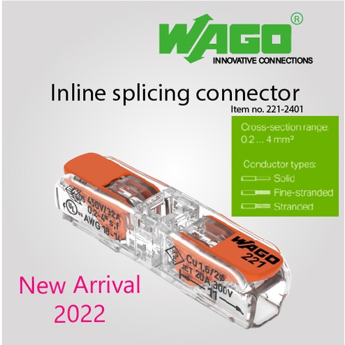 10 pcs. WAGO Inline Connector - วาโก คอนเน็กเตอร์ (10 ตัว/ชุด) - New ...