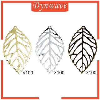 [Dynwave] จี้รูปใบไม้กลวง สําหรับทําเครื่องประดับ สร้อยคอ DIY 100 ชิ้น