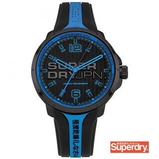 Superdry SYG216BU นาฬิกาสำหรับผู้ชาย สายซิลลิโคน ของแท้ ประกันศูนย์ 2 ปี