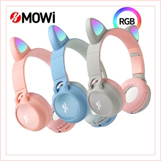 MOWi C1 หูฟังบลูทูธ เกมมิ่ง หูฟังแมว plextone c1 Bluetooth headphones cat