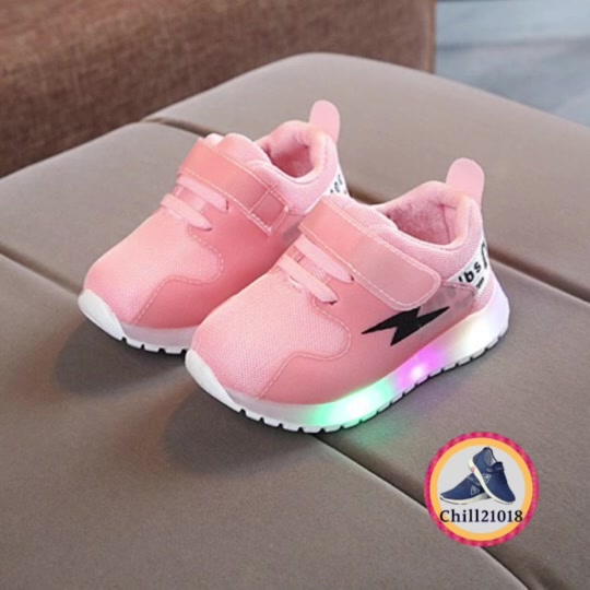 ch1032k-สายฟ้า-ไฟled-รองเท้าผ้าใบเด็กแฟชั่น-รองเท้ากีฬาเด็กผู้หญิงใส่วิ่ง-เดิน-childrens-sneakers-with-lights