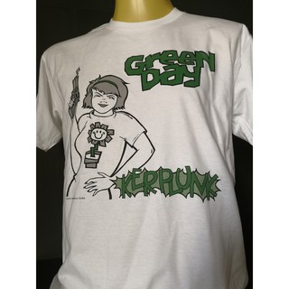 เสื้อยืดฤดูร้อนcalเสื้อวงนำเข้า Green Day Kerplunk 1991 Ska Punk Rock Hardcore Retro Style Vintage T-Shirt dntokobthy