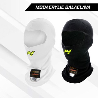 Balaclava P1 โม่งคลุมหัวกันไฟ สำหรับนักแข่ง สีขาว/สีดำ